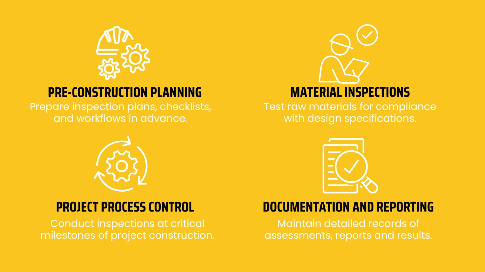 Construction inspection and QAQC workflows