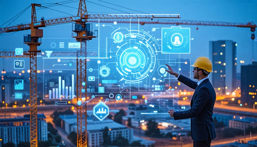 Commercial construction progress intelligence